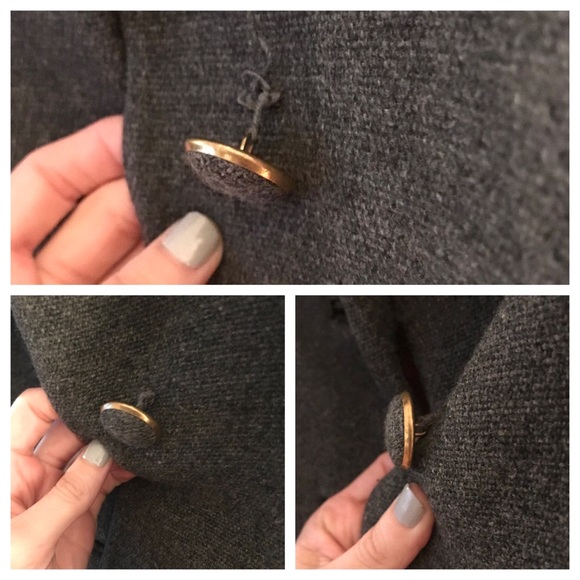 Vintage wool coat with fur collar - Picture 4 of 6